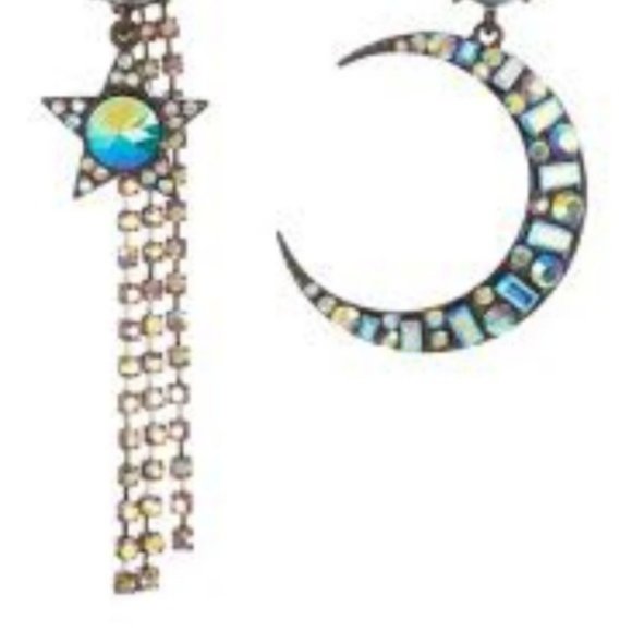 NWT Betsey Johnson Celestial Moon & Star Earrings - Picture 4 of 6